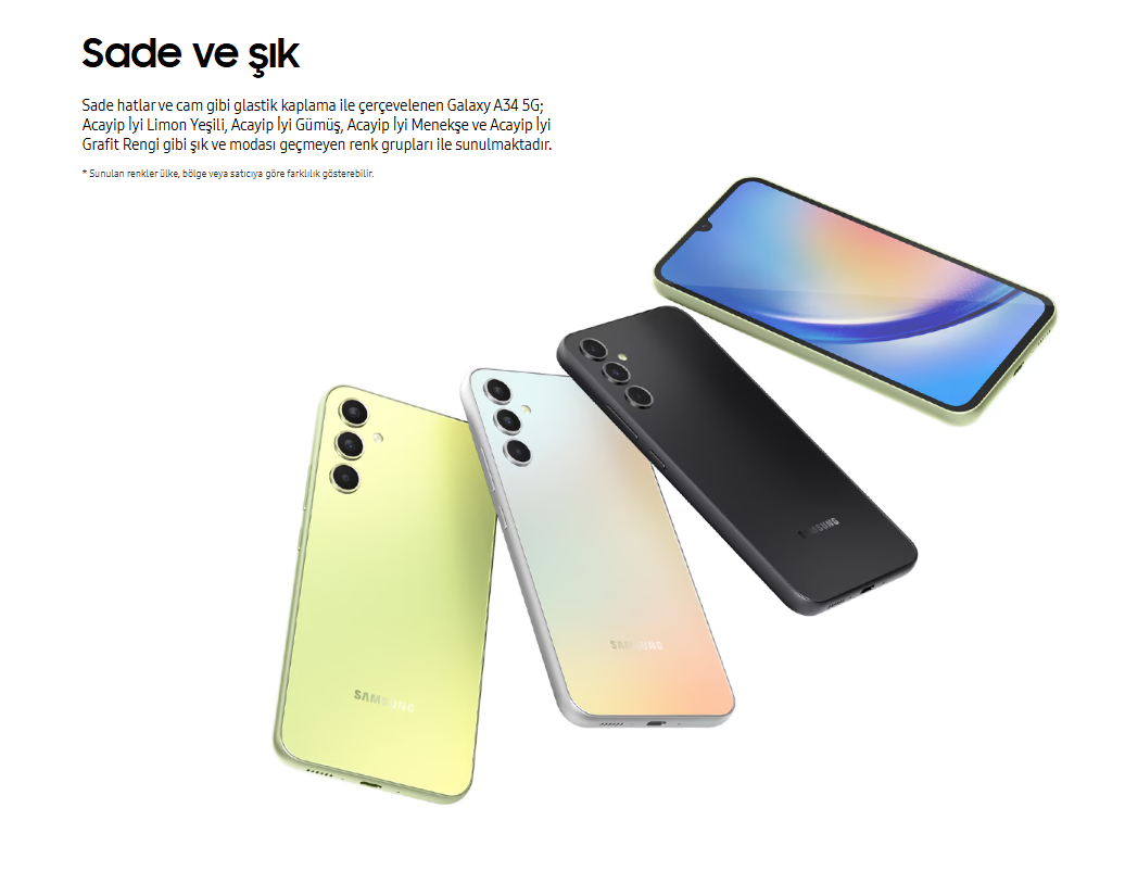 Samsung Galaxy A34 Tasarım
